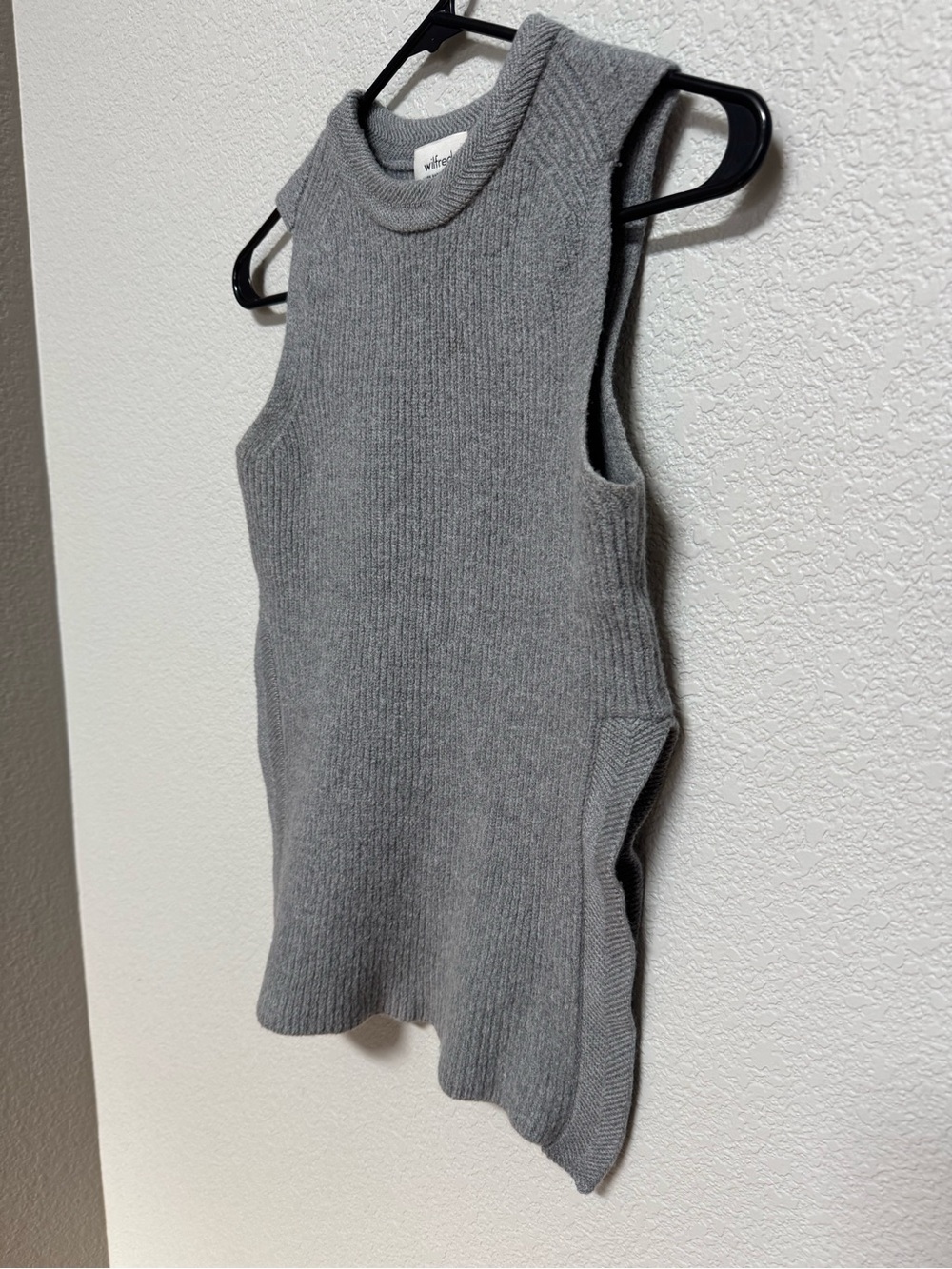 Aritzia Wilfred Wool Side Slit Sweater Vest Grey Women’s XXS Palmier Fall